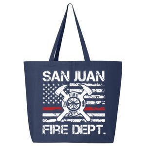 San Juan Puerto Rico Fire Department Thin Red Line Fireman 25L Jumbo Tote