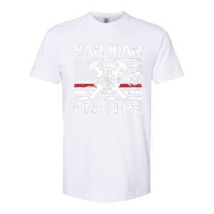 San Juan Puerto Rico Fire Department Thin Red Line Fireman Softstyle CVC T-Shirt