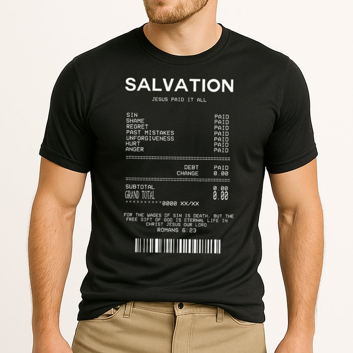 Salvation Jesus Paid It All Christian Cooling Performance Crew T-Shirt