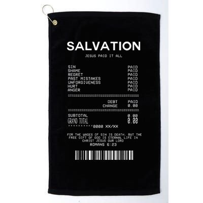 Salvation Jesus Paid It All Christian Golf Towel