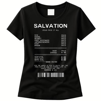 Salvation Jesus Paid It All Christian Womens T-Shirt