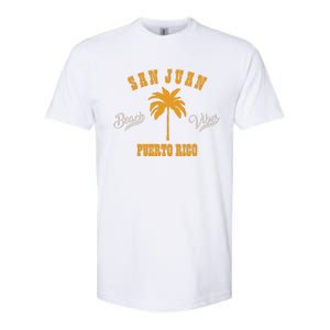 San Juan Puerto Rico Tropical Pam Tree Beach Vibes Retro Softstyle CVC T-Shirt