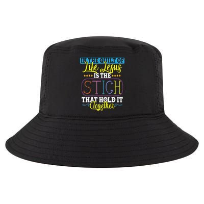 Sewing Jesus Quilting Needle Funny Cool Comfort Performance Bucket Hat