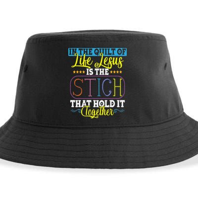 Sewing Jesus Quilting Needle Funny Sustainable Bucket Hat