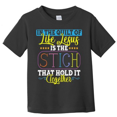Sewing Jesus Quilting Needle Funny Toddler T-Shirt