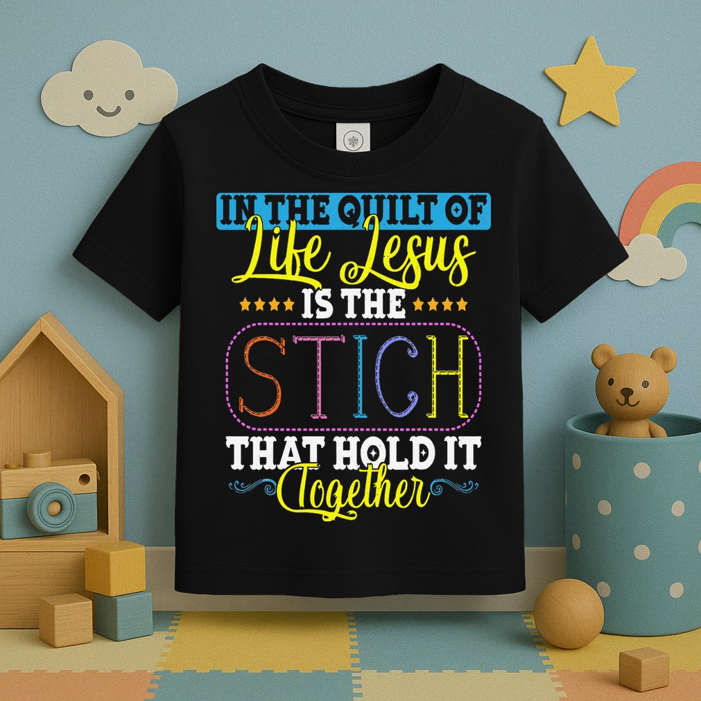 Sewing Jesus Quilting Needle Funny Toddler T-Shirt