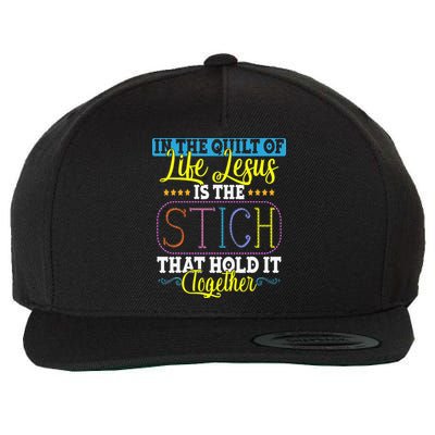 Sewing Jesus Quilting Needle Funny Wool Snapback Cap