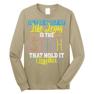 Sewing Jesus Quilting Needle Funny Long Sleeve Shirt