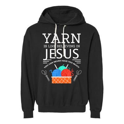 Sewing Jesus Quilting Yarn Needle Christian Garment-Dyed Fleece Hoodie