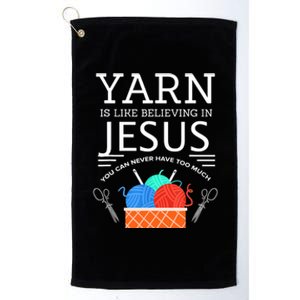 Sewing Jesus Quilting Yarn Needle Christian Platinum Collection Golf Towel