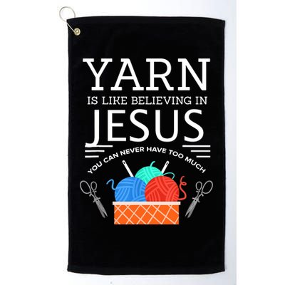 Sewing Jesus Quilting Yarn Needle Christian Golf Towel
