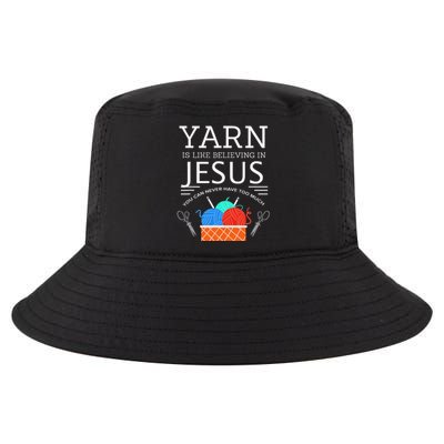 Sewing Jesus Quilting Yarn Needle Christian Cool Comfort Performance Bucket Hat