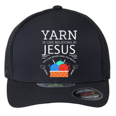 Sewing Jesus Quilting Yarn Needle Christian Flexfit Unipanel Trucker Cap