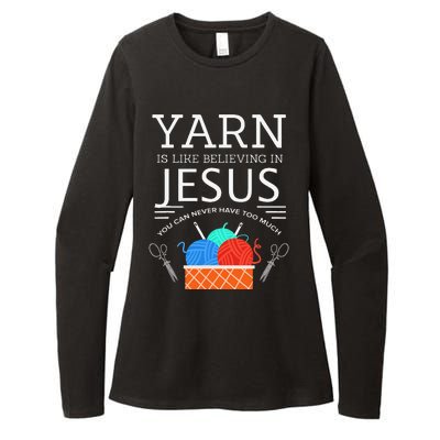 Sewing Jesus Quilting Yarn Needle Christian Womens CVC Long Sleeve Shirt