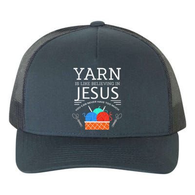 Sewing Jesus Quilting Yarn Needle Christian Yupoong Adult 5-Panel Trucker Hat