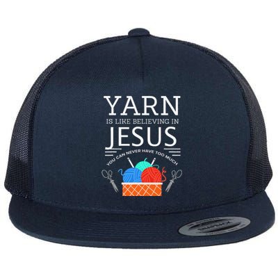 Sewing Jesus Quilting Yarn Needle Christian Flat Bill Trucker Hat