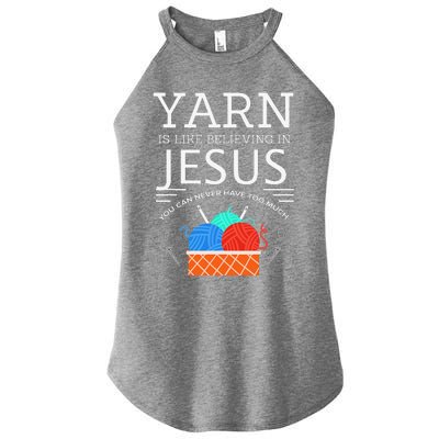 Sewing Jesus Quilting Yarn Needle Christian Women’s Perfect Tri Rocker Tank