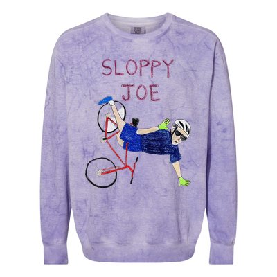 Sloppy Joe Running The Country Is Like Riding A Bike Colorblast Crewneck Sweatshirt