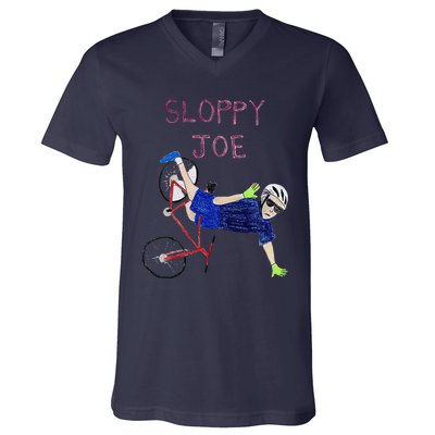 Sloppy Joe Running The Country Is Like Riding A Bike V-Neck T-Shirt