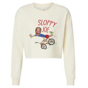 Sloppy Joe Running The Country Is Like Riding A Bike Cropped Pullover Crew