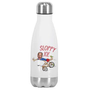 Sloppy Joe Running The Country Is Like Riding A Bike Stainless Steel Insulated Water Bottle