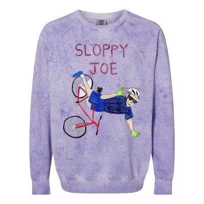 Sloppy Joe Running The Country Is Like Riding A Bike Colorblast Crewneck Sweatshirt