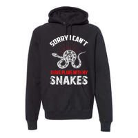 Snake Joke Snake Lover Saying Snake Collector Gift Premium Hoodie