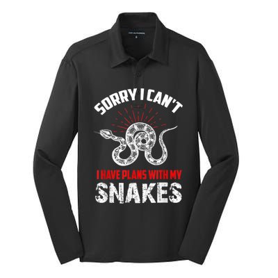 Snake Joke Snake Lover Saying Snake Collector Gift Silk Touch Performance Long Sleeve Polo