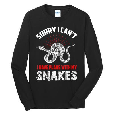 Snake Joke Snake Lover Saying Snake Collector Gift Tall Long Sleeve T-Shirt