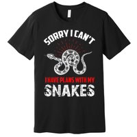 Snake Joke Snake Lover Saying Snake Collector Gift Premium T-Shirt