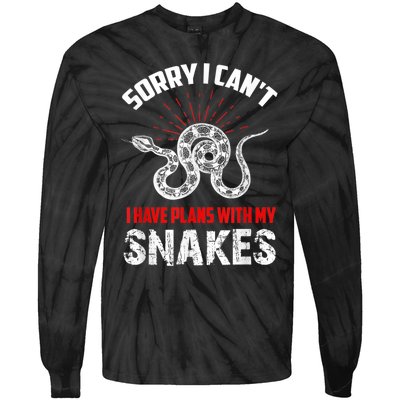 Snake Joke Snake Lover Saying Snake Collector Gift Tie-Dye Long Sleeve Shirt