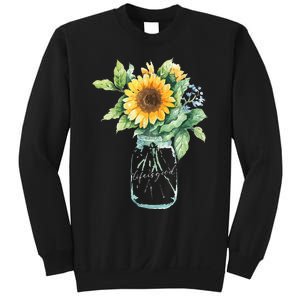 Sunflower Jar 's Life is Goods Floral Awesome Vase Sweatshirt