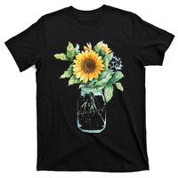 Sunflower Jar 's Life is Goods Floral Awesome Vase T-Shirt