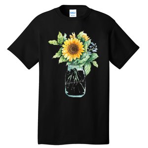 Sunflower Jar 's Life is Goods Floral Awesome Vase Tall T-Shirt