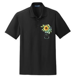 Sunflower Jar 's Life is Goods Floral Awesome Vase Dry Zone Grid Polo