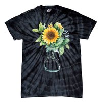 Sunflower Jar 's Life is Goods Floral Awesome Vase Tie-Dye T-Shirt