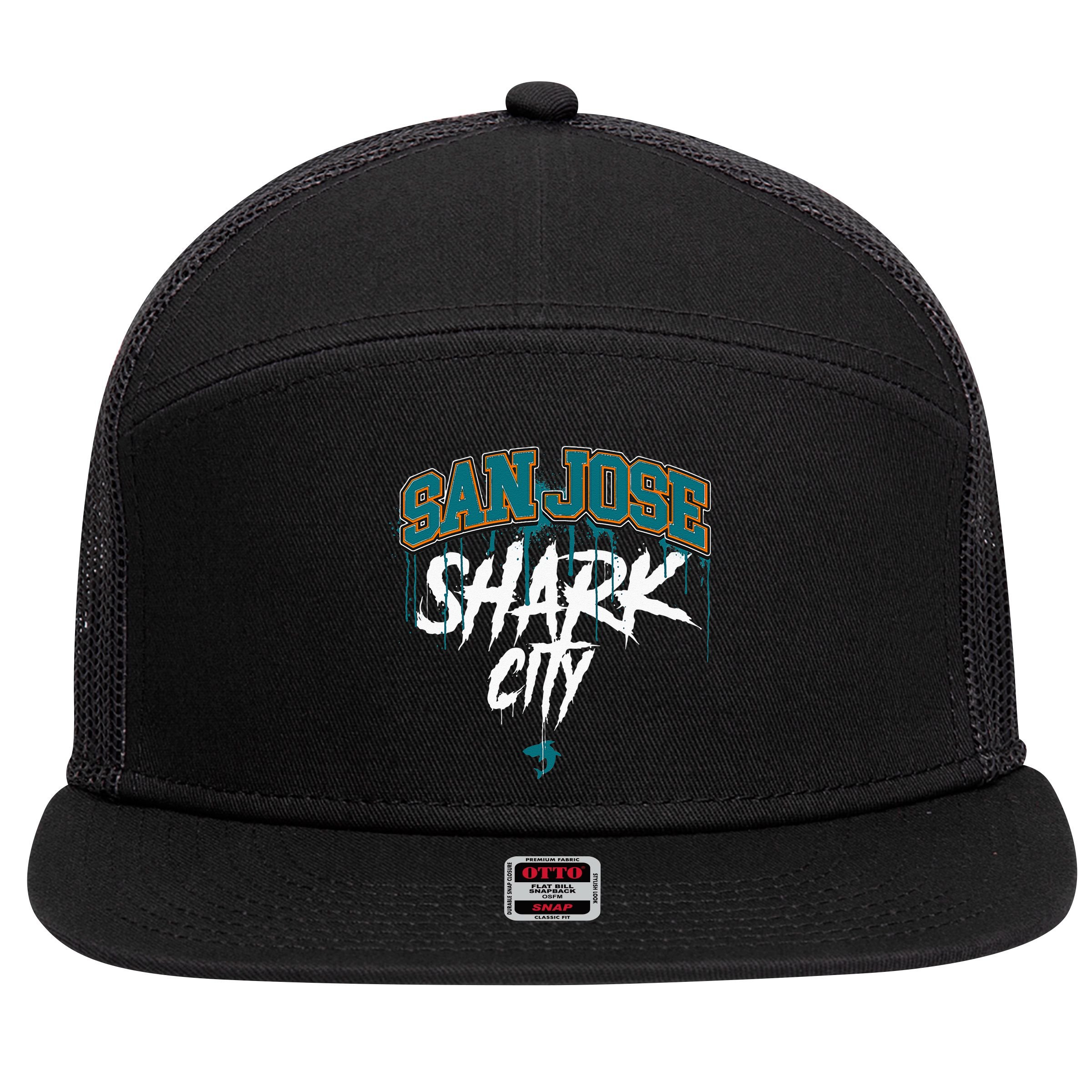 San Jose SJ 408 San Jo San Jose San Jose 408 7 Panel Mesh Trucker Snapback Hat