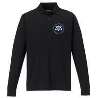 Secret Jewish Space Laser Corps Performance Long Sleeve Polo