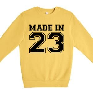 Sporty Jersey Style Made In 1923 100th Birthday Premium Crewneck Sweatshirt