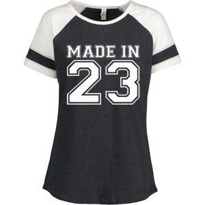 Sporty Jersey Style Made In 1923 100th Birthday Enza Ladies Jersey Colorblock Tee