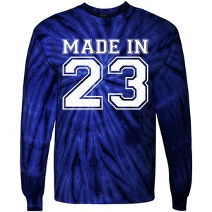 Sporty Jersey Style Made In 1923 100th Birthday Tie-Dye Long Sleeve Shirt