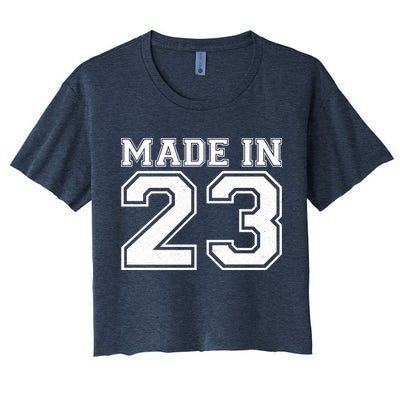 Sporty Jersey Style Made In 1923 100th Birthday Crop Top