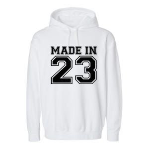 Sporty Jersey Style Made In 1923 100th Birthday Garment-Dyed Fleece Hoodie