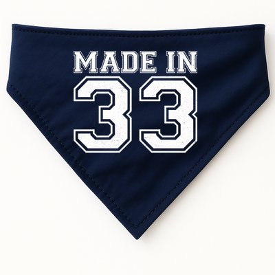 Sporty Jersey Style Made In 1933 90th Birthday USA-Made Doggie Bandana