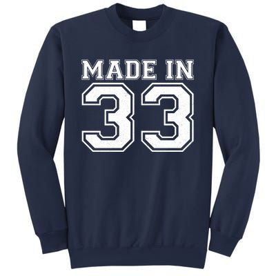 Sporty Jersey Style Made In 1933 90th Birthday Sweatshirt