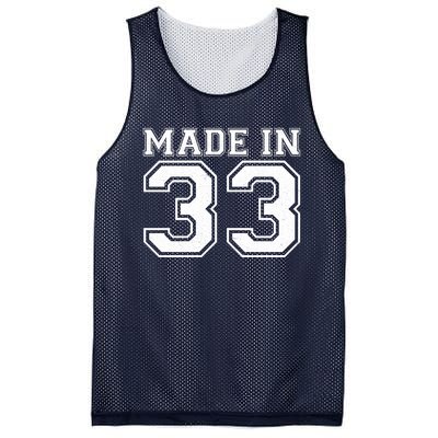 Sporty Jersey Style Made In 1933 90th Birthday Mesh Reversible Basketball Jersey Tank