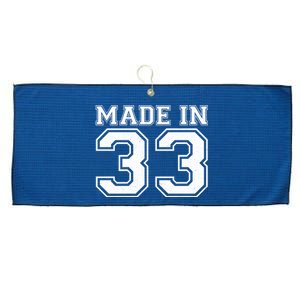 Sporty Jersey Style Made In 1933 90th Birthday Large Microfiber Waffle Golf Towel