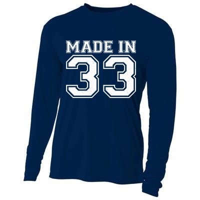 Sporty Jersey Style Made In 1933 90th Birthday Cooling Performance Long Sleeve Crew
