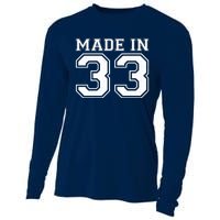 Sporty Jersey Style Made In 1933 90th Birthday Cooling Performance Long Sleeve Crew