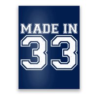 Sporty Jersey Style Made In 1933 90th Birthday Poster